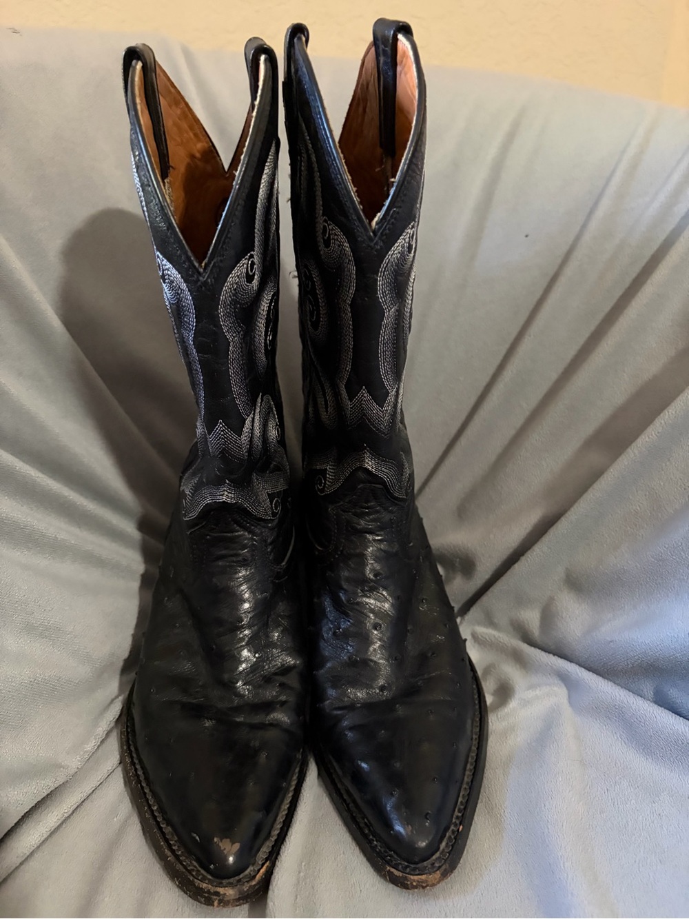 Women's Black Embroidered Western Heeled Boots